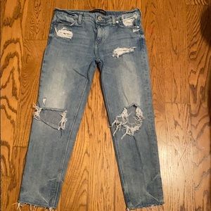 Express distressed mom jeans